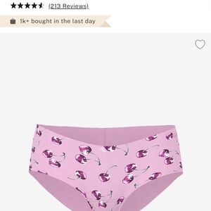 PINK Victoria's Secret Cherry Print No Show Hiphugger Underwear NIP/NWT size M